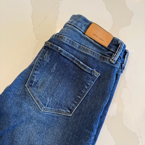 Dear John Women's Skinny Jeans Size 29 Blue Stretch Medium Wash Distressed - Picture 2 of 16